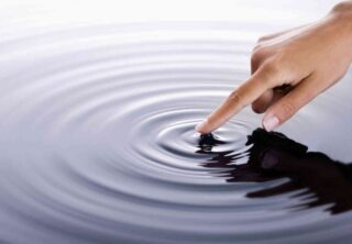 creating a ripple in a pool of water