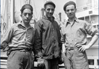 Merchant navy seafarers in 1940s