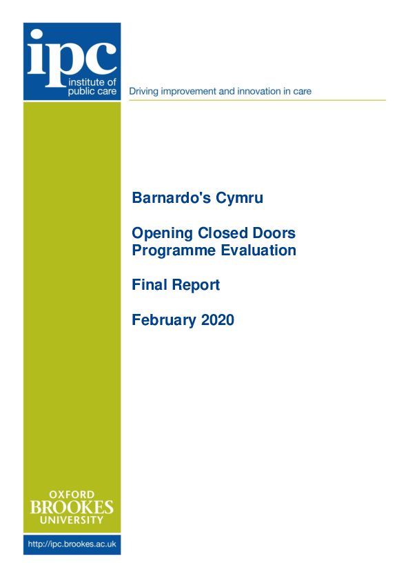 Barnardos Opening Closed Doors Programme Evaluation final report 130220