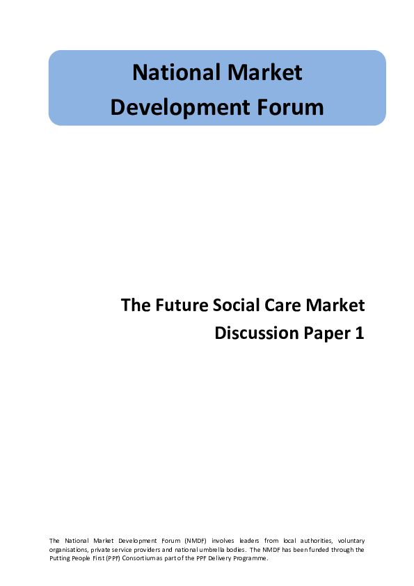 Briefing paper 1 The future social care market