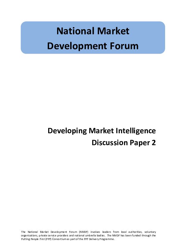 Briefing paper 2 Developing Market intelligence