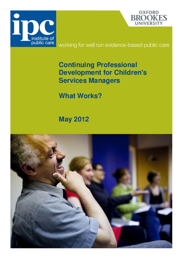 CPD for Childrens Managers May 2012