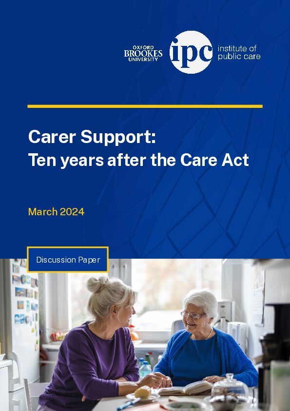 Carers Support 10 Years After the Care Act
