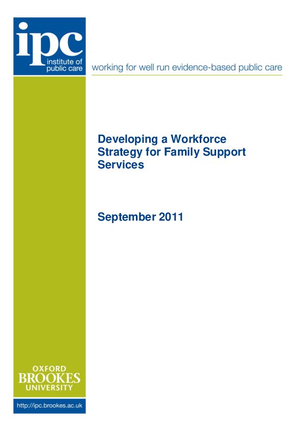 Developing a Wrokforce Strategy for Family Support