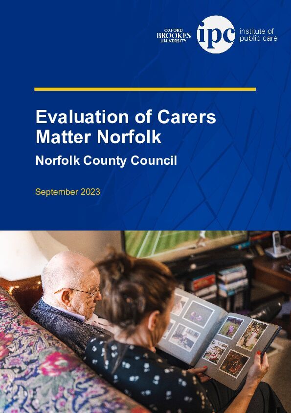 Evaluation of Carers Matter Norfolk Final Report