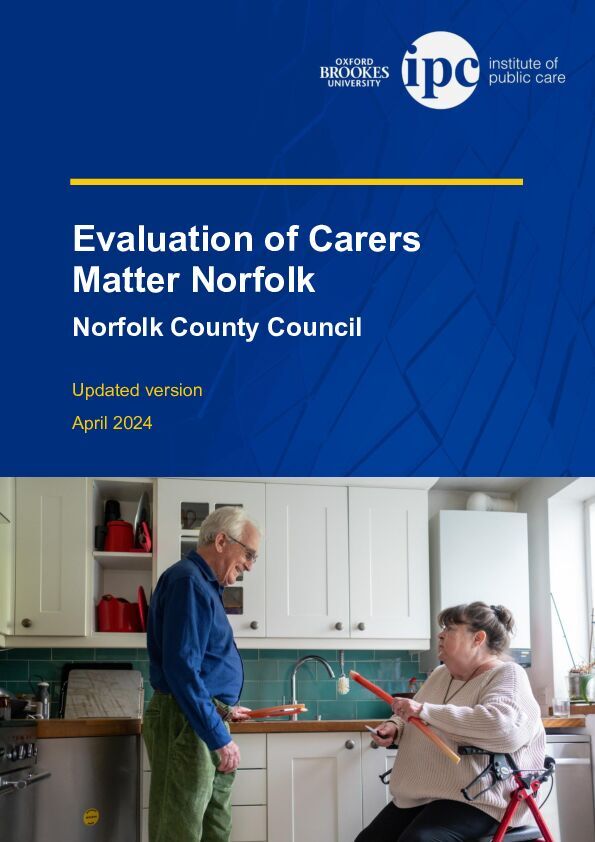 Evaluation of Carers Matter Norfolk Updated Report April 2024