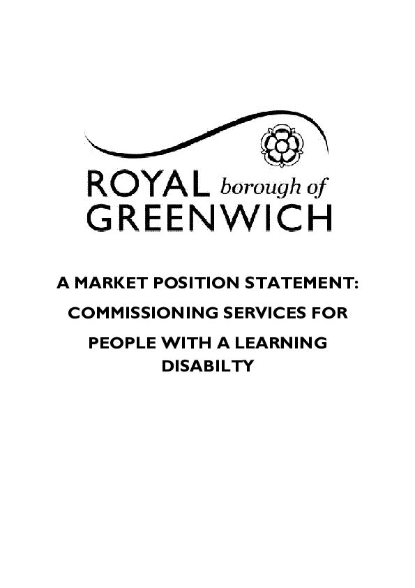 Greenwich Learning Disability MPS August 2014