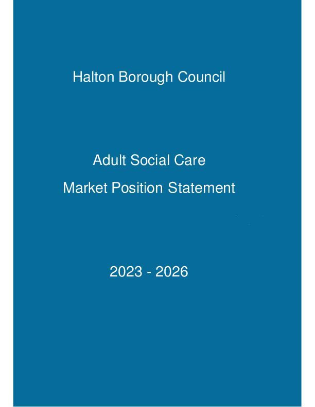 Halton Adult Social Care Market Position Statement FINAL