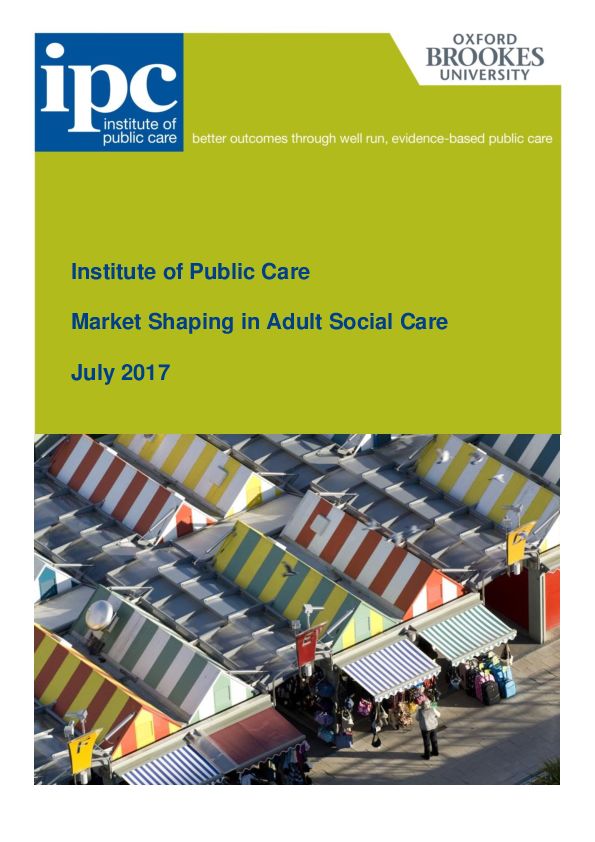 Market Shaping in Adult Social Care