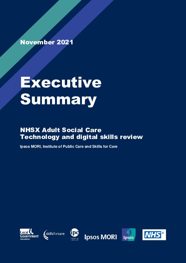 NHSX Technology and Digital Skills Review Summary November 2021