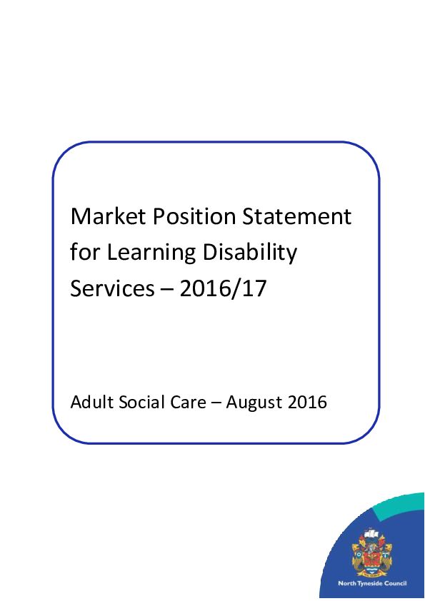 North Tyneside MPS Learning Disability Services 2016