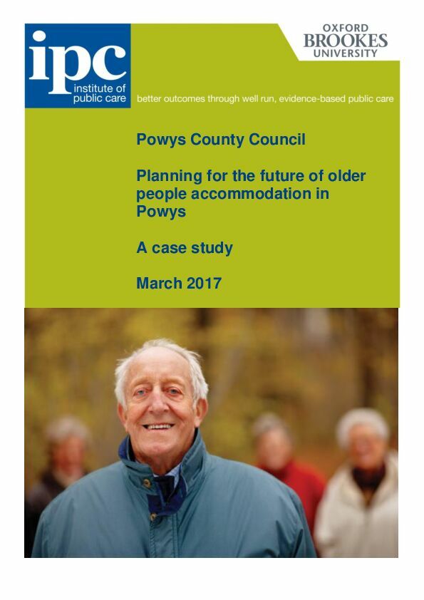 Planning for future older people accommodation in Powys
