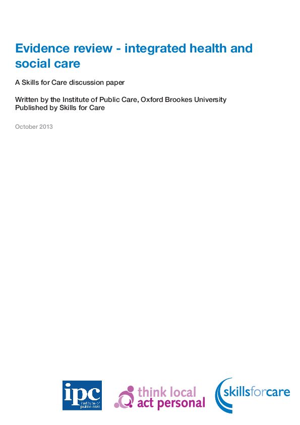 Skills for Care Integrated Health