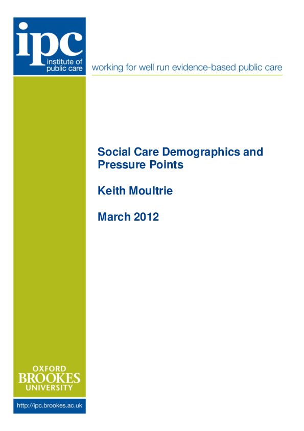 Social Care Demographics and Pressure Points