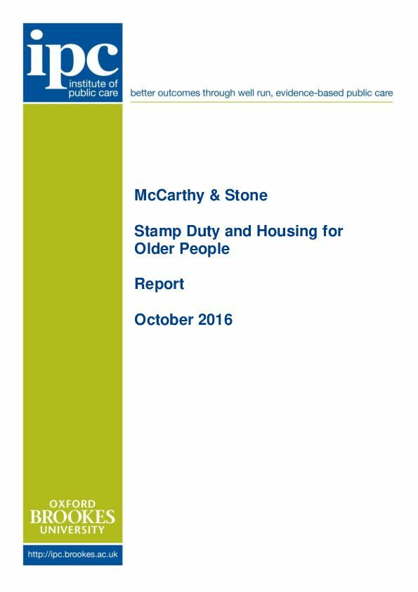 IPC Stamp Duty and Housing for Older People