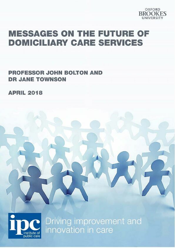 The Future of Domiciliary Care 6 April Final version 20180410