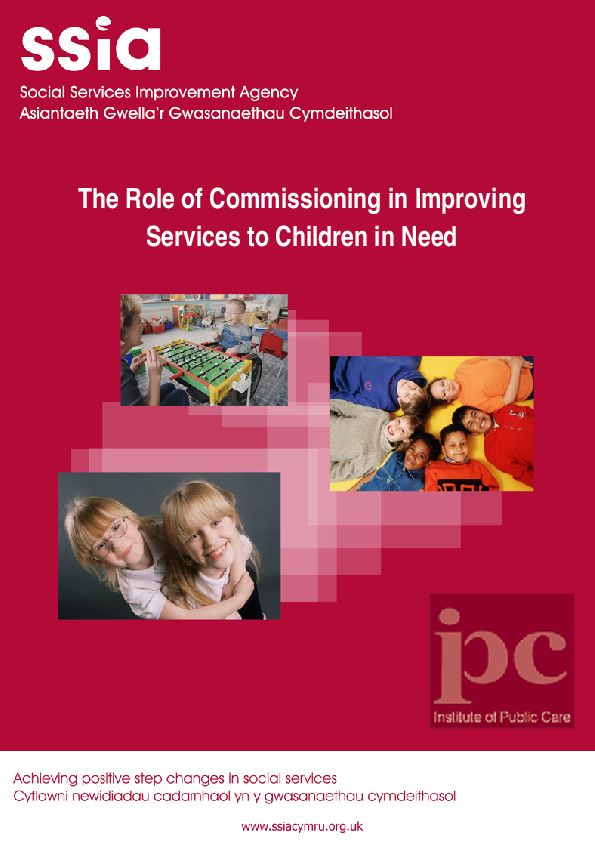 The Role of Commissioning in Improving Services to Children in Need