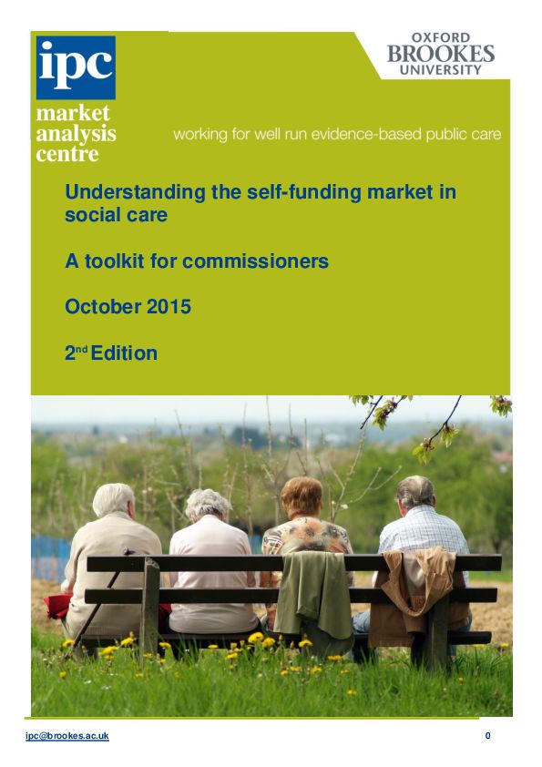 Understanding the Self Funding Market toolkit October 2015 v2