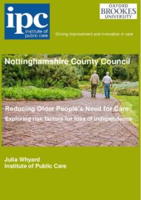 NCC Older People Risk Factors Loss of Independence IPC Executive Summary