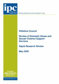 Rapid Research Review regarding Domestic Abuse and Sexual Violence Support Services for Wiltshire CC 2020
