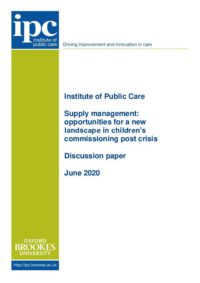 Supply management childrens services post crisis