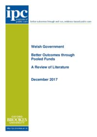 Welsh Government Pooled Funds IPC Evidence Review 1 December 2017