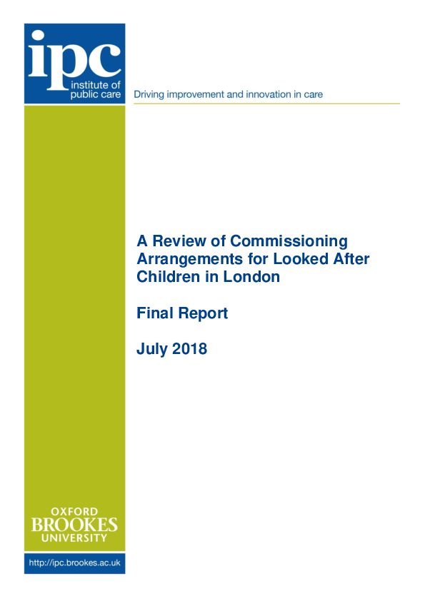 A Review of Commissioning Arrangements for Looked After Children within ...